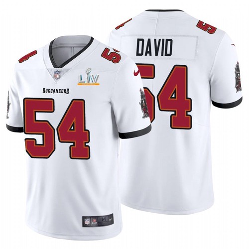 Men's Tampa Bay Buccaneers #54 Lavonte David White NFL 2021 Super Bowl LV Limited Stitched Jersey Men's Tampa Bay Buccaneers #54 Lavonte David White NFL 2021 Super Bowl LV Limited Stitched Jersey